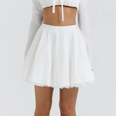 Leah Lace Layered Mini Skirt