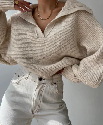 Mari Turtleneck Quarter Zip Sweater