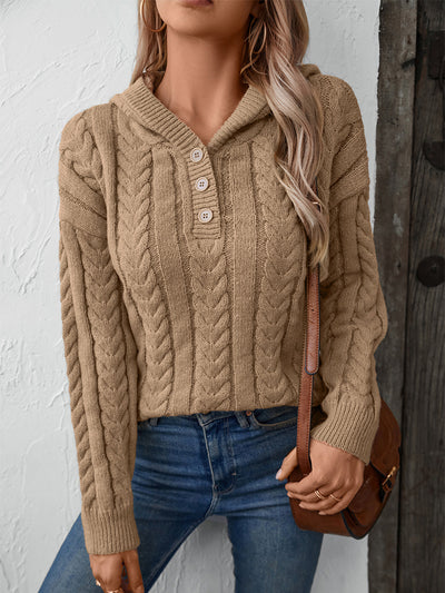 Pull en tricot Helma avec capuche