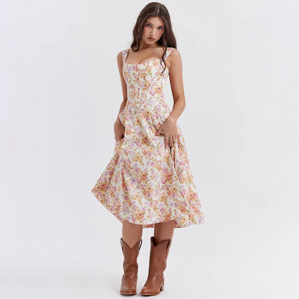 June Floral Maxi Summer Dress