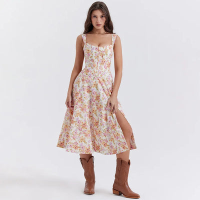 June Floral Maxi Summer Dress