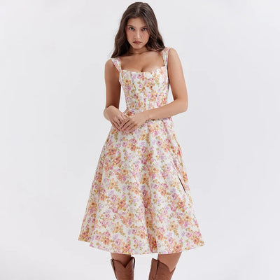 June Floral Maxi Summer Dress