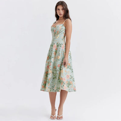 Robe longue d'été fleurie June