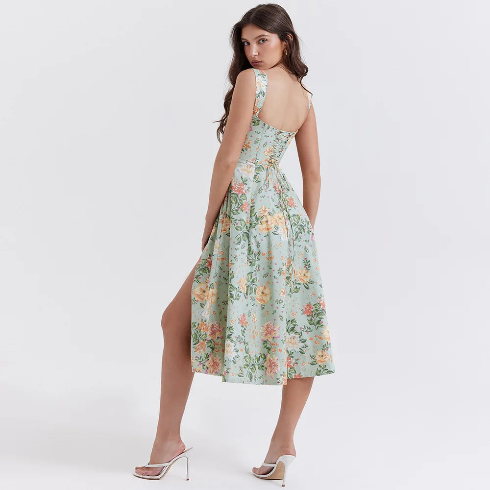 Robe longue d'été fleurie June