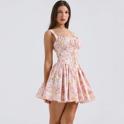 Olina Floral Ruffle Mini Dress