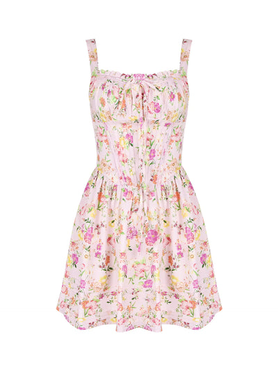 Olina Floral Ruffle Mini Dress