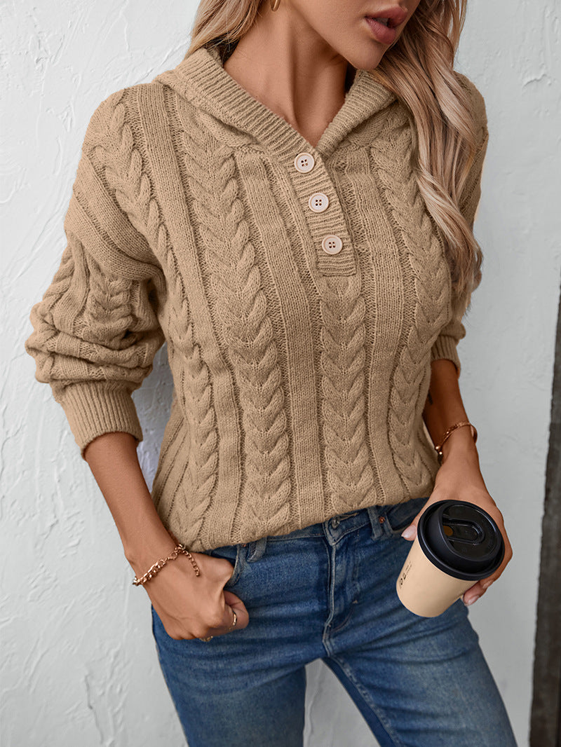 Pull en tricot Helma avec capuche