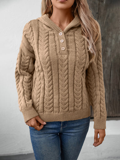 Helma Knitted Sweater with Hood