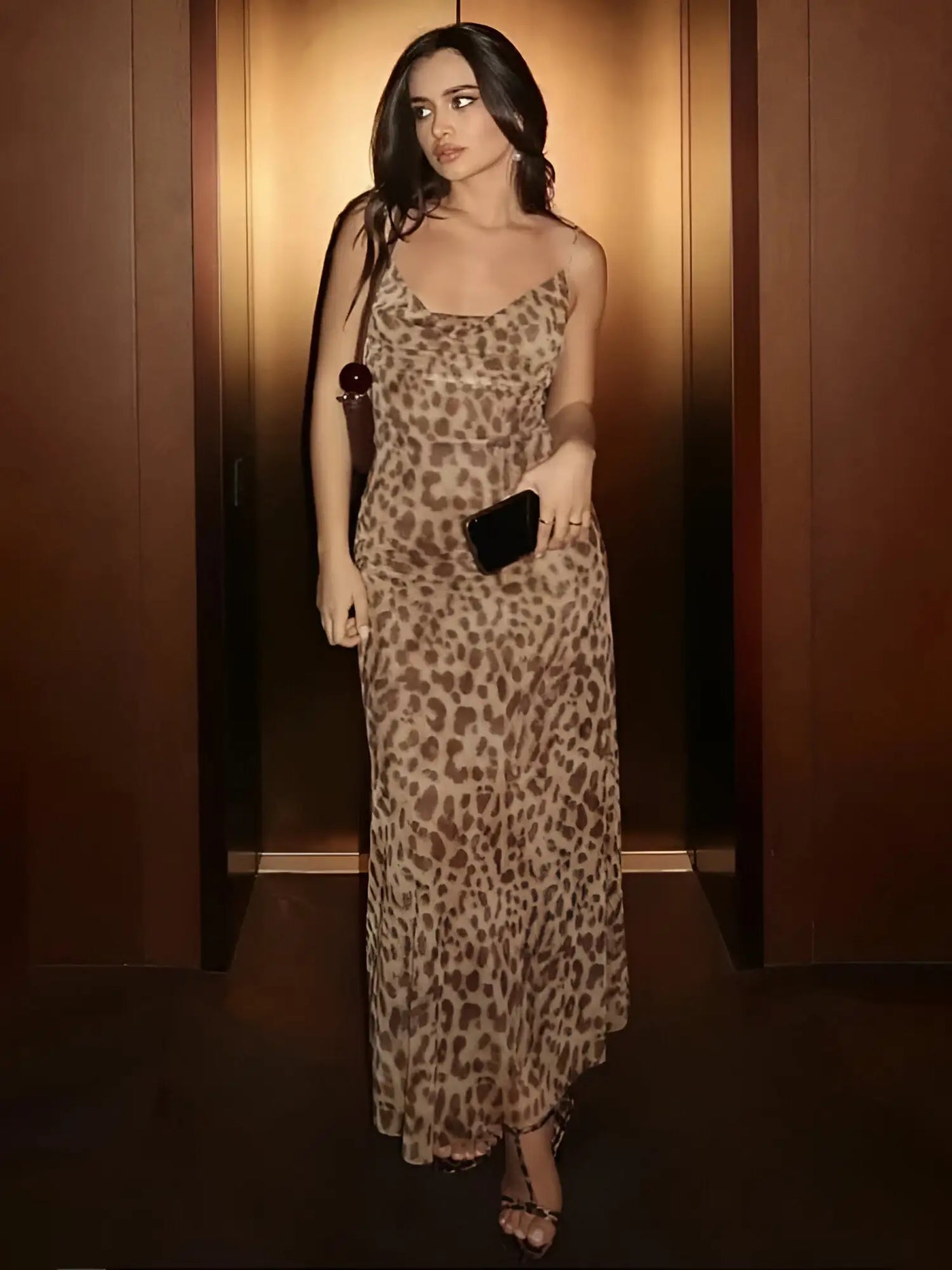 Venice Chic Leopard Long Dress